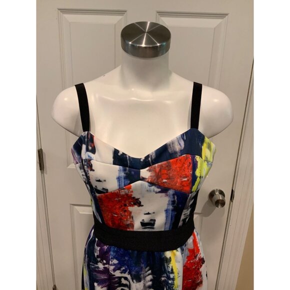 Milly Multicolor Splatter Pencil Dress, Size 8 - Picture 2 of 8